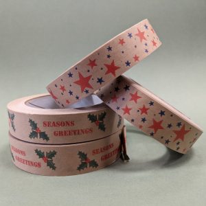 Recyclable paper tape with stars available from Giraffe Gifts, Marple, Cheshire.